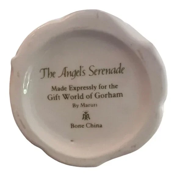 Vtg Gorham Angel’s Serenade Guitar Player Bone China Figurine by Maruri 4.25in T - Picture 6 of 6